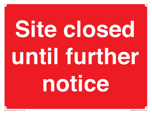 Site closed until further notice